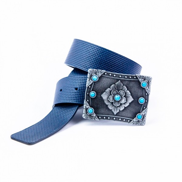 "Blue lagoon" Women's Leather Belt 