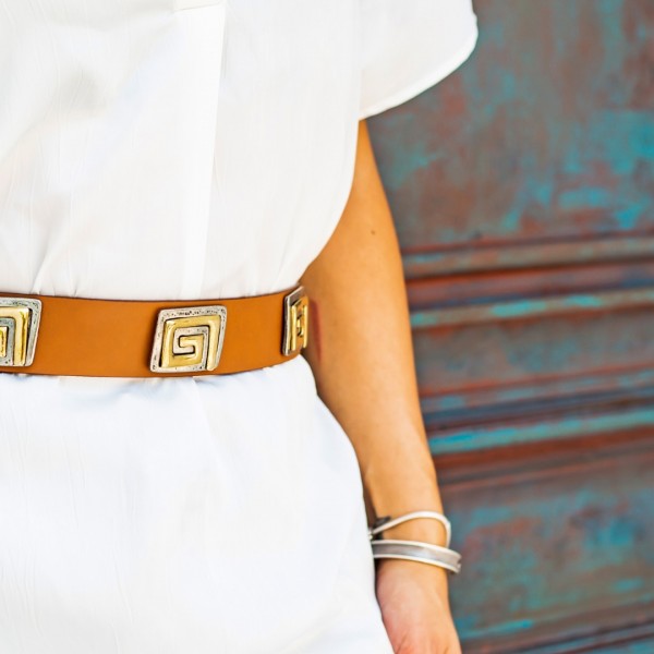 "Greek myth" Women's Leather Belt 