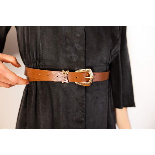 "Top secret" Women's Leather Belt 
