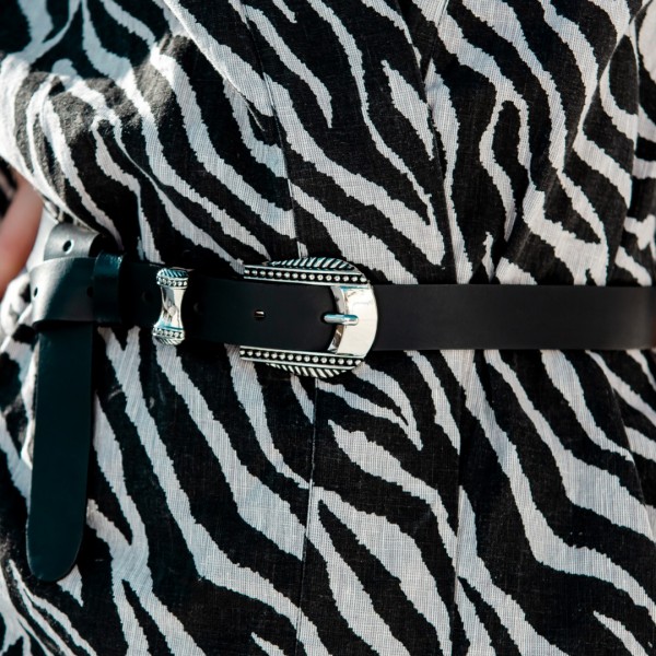 "Zebra" Women's Leather Belt 