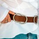 "Circles in the sand " Women's Leather Belt    
