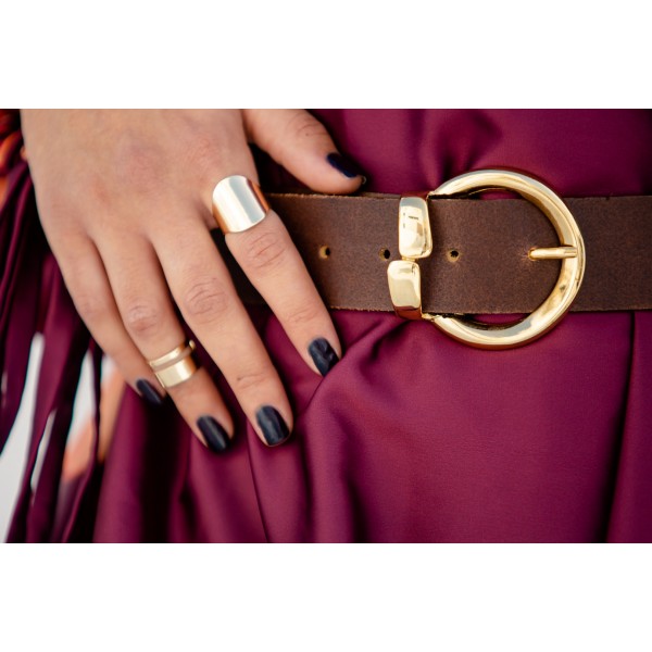 "Golden" Women's Leather Belt    