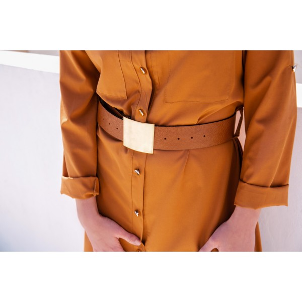 "Square" Women's Leather Belt     