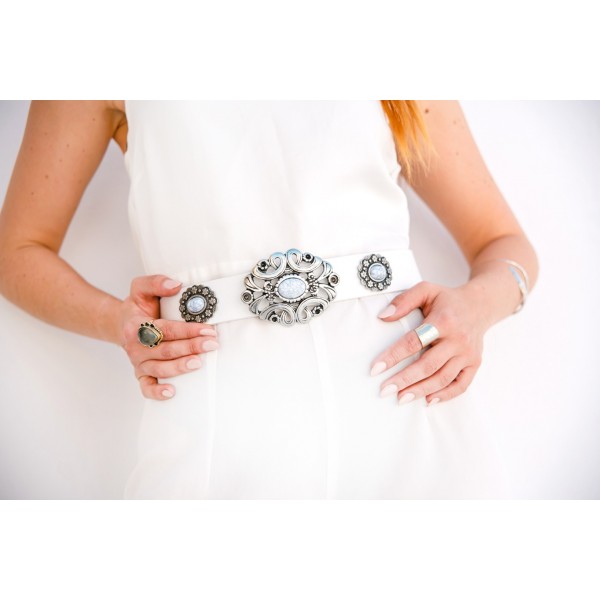 "White Bride" Women's Leather Belt     