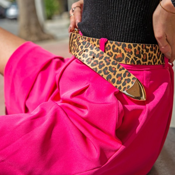 "Leopard" Women's Leather Belt     