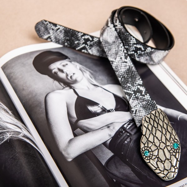 "Snake Bite" Women's Leather Belt     
